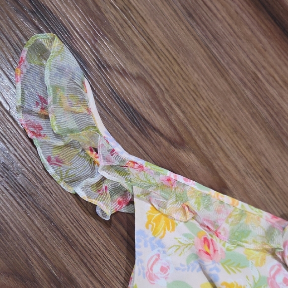 Simple Retro Beautiful Floral Dress Size Large - Picture 3 of 11